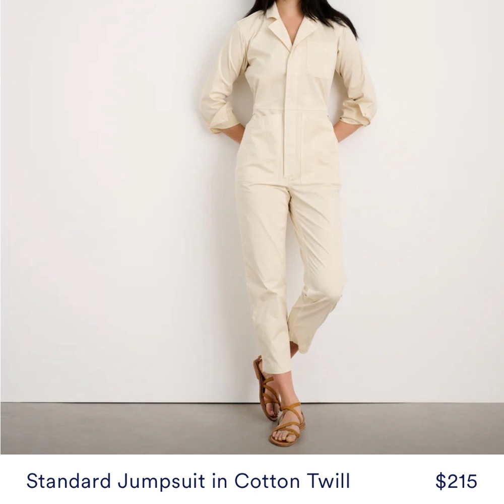 Alex Mill NWT Cotton Jumpsuit cream “oatmilk”